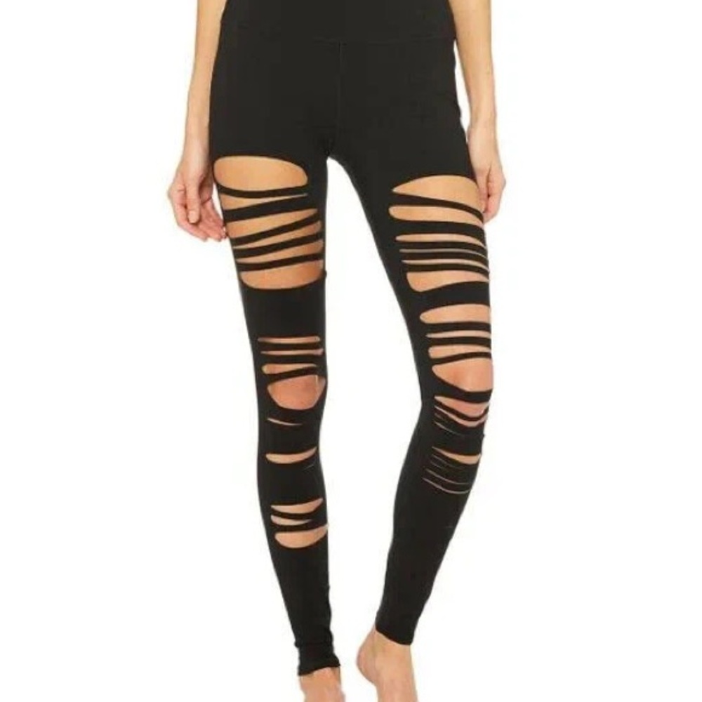 ALO yoga extreme ripped warrior tights